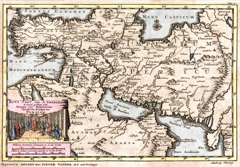 Middenoosten Perzië 1706 v.d.Aa
